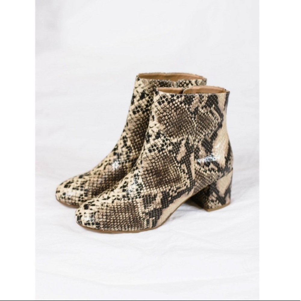 Urban Outfitters snakeskin booties